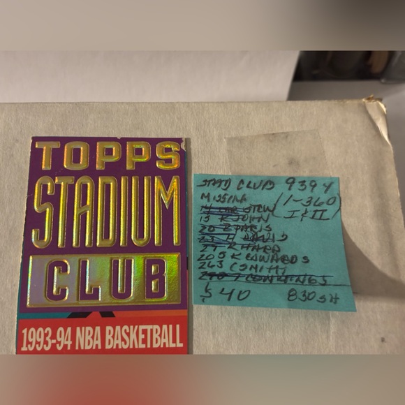 1993-94 Topps Stadium Club Basketball jordan near complete set missing 2 cards - Picture 5 of 6